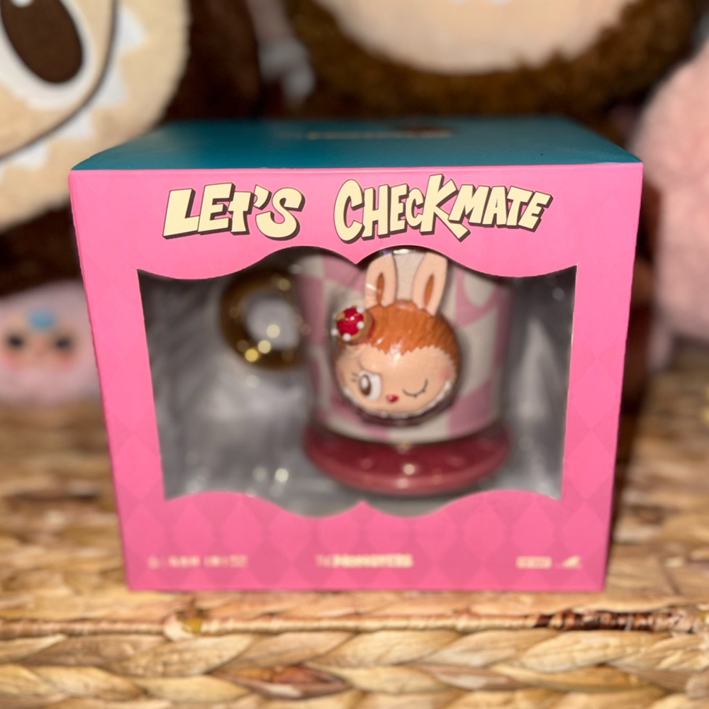 POP MART The Monsters – “Let’s Checkmate” PINK Mug Figure | New in Box